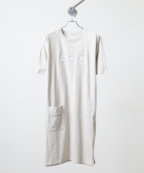 FUNALIVE(ファンアライブ)の「いしよわちゃん スーパーBIGTシャツ(Tシャツ/カットソー・メンズ・ライトグリーン/チャコール/ネイビー/オートミール/オフホワイト/ピンクベージュ・LL/L/M)」の12枚目の写真