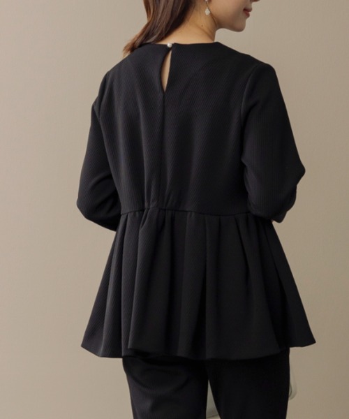 Sono(ソーノ)の「【SONO/ソーノ】ウエハース チュニックブラウス(シャツ/ブラウス・レディース・ブラック・F)」の4枚目の写真