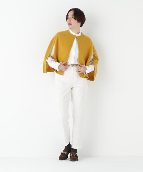 human woman(ヒューマンウーマン)の「◆ピケスエードスリムストレートパンツ(その他パンツ・レディース・ホワイト/ネイビー・SMALL/MEDIUM/LARGE)」の5枚目の写真