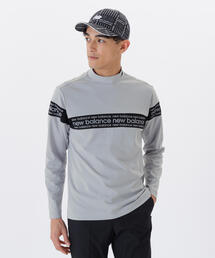 新品　NEW BALANCE GOLF ロゴジャガード　長袖モックネックシャツ New Balance Golf｜保形性 ストレッチ 長袖 モックネック プル