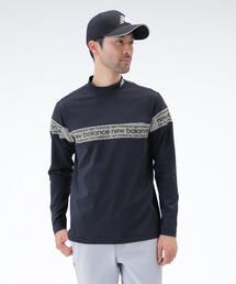 新品　NEW BALANCE GOLF ロゴジャガード　長袖モックネックシャツ New Balance Golf｜ロゴラッピングペーパー柄 長袖 モックネック