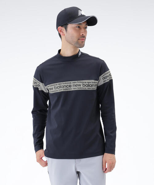 new balance golf】保形性 ストレッチ 長袖 モックネック プルオーバー