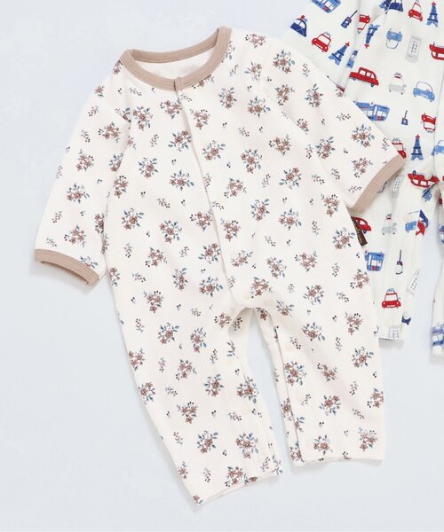 セール】リブ総柄カバーオール（ロンパース）｜apres les cours