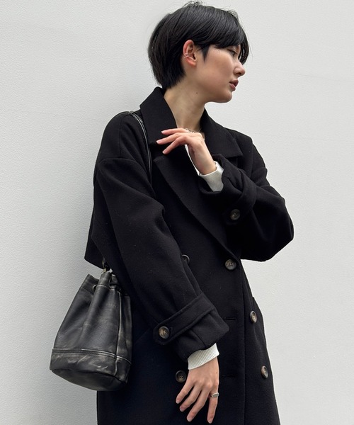 DEVICE(デバイス)の「DEVICE ヴィンテージデザイン 巾着 ショルダーバッグ ハンドバッグ(ショルダーバッグ・レディース・ダークブラウン/ダークブラック/ブラック・FREE)」の20枚目の写真