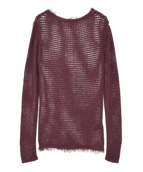 CURRENTAGE(カレンテージ)の「Mesh knit(ニット/セーター・レディース・レッド/ホワイト/ブラウン/ブラック・FREE)」の3枚目の写真