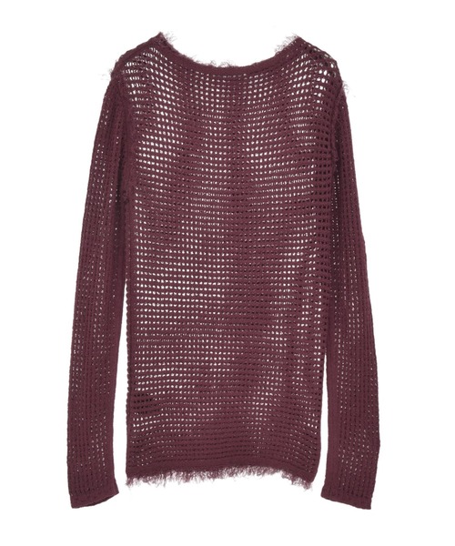 CURRENTAGE(カレンテージ)の「Mesh knit(ニット/セーター・レディース・レッド/ホワイト/ブラウン/ブラック・FREE)」の9枚目の写真