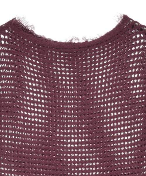 CURRENTAGE(カレンテージ)の「Mesh knit(ニット/セーター・レディース・レッド/ホワイト/ブラウン/ブラック・FREE)」の10枚目の写真
