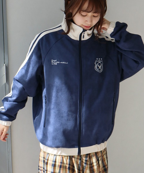 KANGOL（カンゴール）の「【KANGOL/カンゴール】別注 スエード トラックジャケット（その他アウター・メンズ・チャコール/ネイビー/ブラウン/アイボリー・M/L/XL）」の4枚目の写真