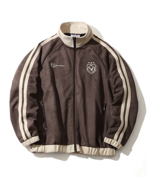 KANGOL（カンゴール）の「【KANGOL/カンゴール】別注 スエード トラックジャケット（その他アウター・メンズ・チャコール/ネイビー/ブラウン/アイボリー・M/L/XL）」の2枚目の写真