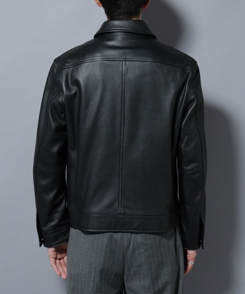 NANO universe(ナノユニバース)の「ラムナッパレザーライダースジャケット(ライダースジャケット・メンズ・ブラック/ブラウン・L/M)」の19枚目の写真