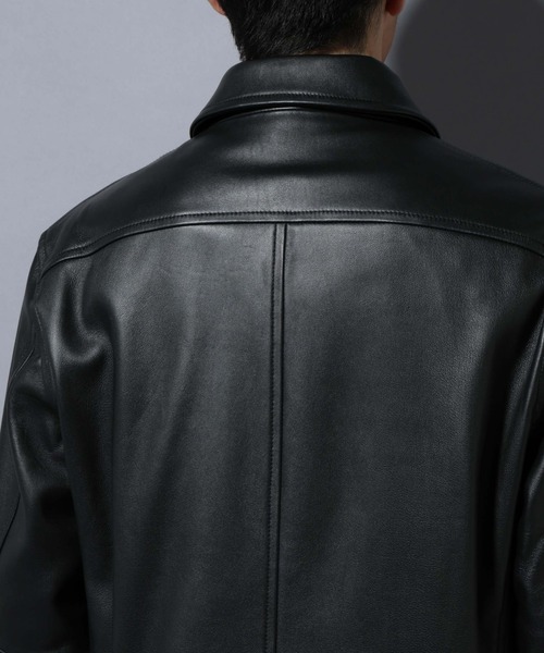 NANO universe(ナノユニバース)の「ラムナッパレザーライダースジャケット(ライダースジャケット・メンズ・ブラック/ブラウン・L/M)」の20枚目の写真