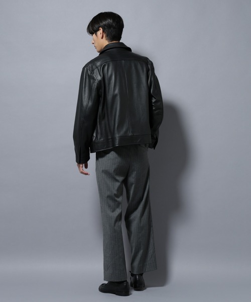 NANO universe(ナノユニバース)の「ラムナッパレザーライダースジャケット(ライダースジャケット・メンズ・ブラック/ブラウン・L/M)」の17枚目の写真