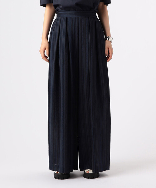 Gabardine K.T（ギャバジンケーティー）の「ジャカードストライプ タックワイドパンツ（その他パンツ・レディース・ダークネイビー・9号/7号）」の5枚目の写真