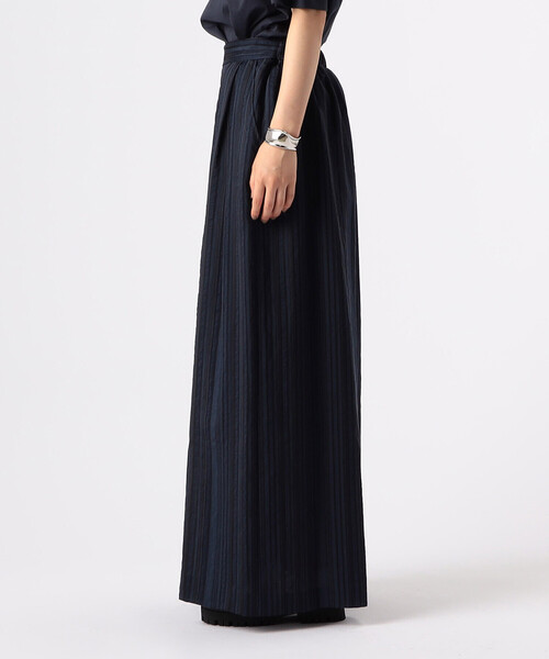 Gabardine K.T（ギャバジンケーティー）の「ジャカードストライプ タックワイドパンツ（その他パンツ・レディース・ダークネイビー・9号/7号）」の4枚目の写真