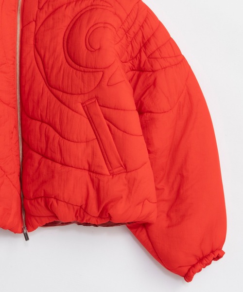 MAISON SPECIAL(メゾンスペシャル)の「Rose Quilted Padded Jacket / ローズキルティング中綿ジャケット(ブルゾン・レディース・ブラック/オフホワイト/レッド・FREE)」の20枚目の写真