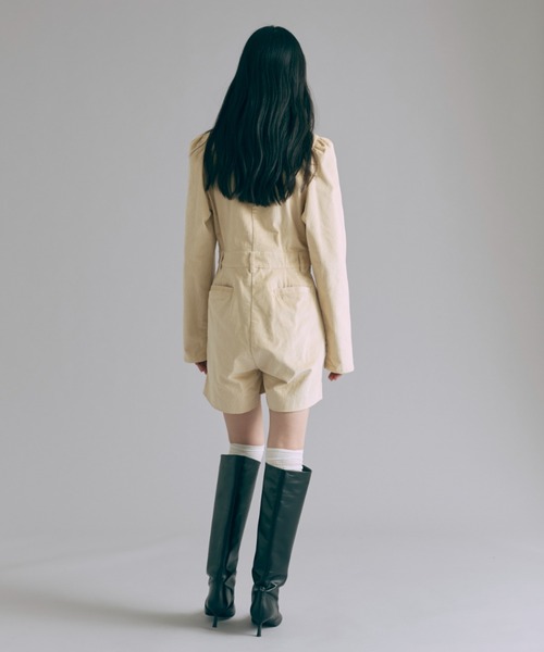 EN NEUME（エンノイム）の「Lady Classic Short Jumpsuits（サロペット/オーバーオール・レディース・ブルー/ブラック/アイボリー・0/1）」の6枚目の写真