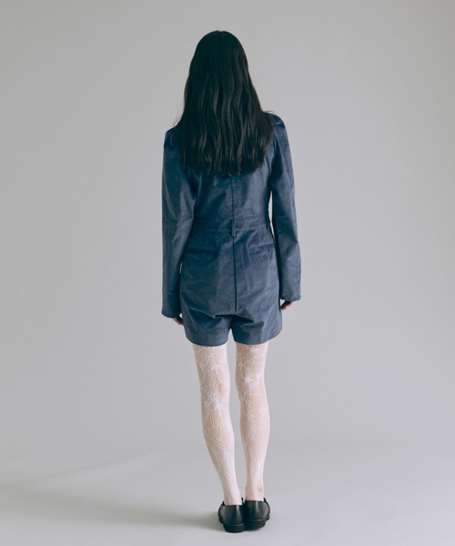 EN NEUME（エンノイム）の「Lady Classic Short Jumpsuits（サロペット/オーバーオール・レディース・ブルー/ブラック/アイボリー・0/1）」の7枚目の写真