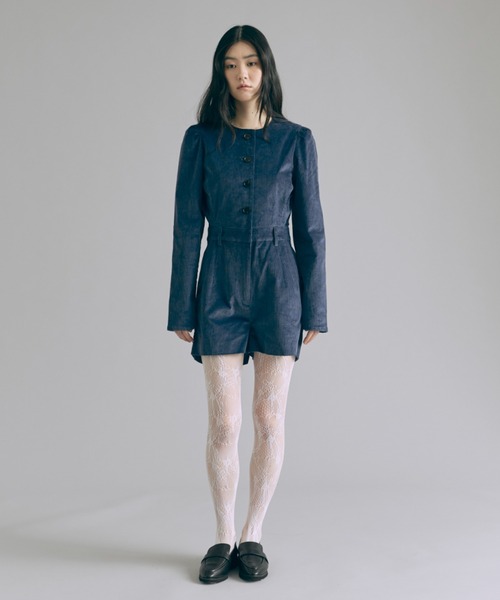 EN NEUME（エンノイム）の「Lady Classic Short Jumpsuits（サロペット/オーバーオール・レディース・ブルー/ブラック/アイボリー・0/1）」の9枚目の写真