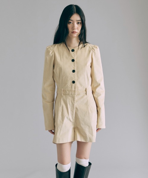EN NEUME（エンノイム）の「Lady Classic Short Jumpsuits（サロペット/オーバーオール・レディース・ブルー/ブラック/アイボリー・0/1）」の22枚目の写真