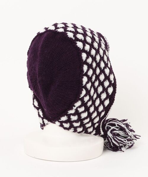 チャイハネ（チャイハネ）の「【チャイハネ】パプリ耳付きニットキャップ（ニットキャップ/ビーニー・レディース・パープル・FREE）」の3枚目の写真