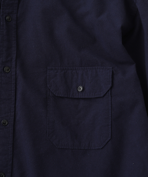 JOURNAL STANDARD(ジャーナルスタンダード)の「SANMONT コットンシルクネップ ワークシャツ(シャツ/ブラウス・メンズ・ネイビー・2/3)」の4枚目の写真