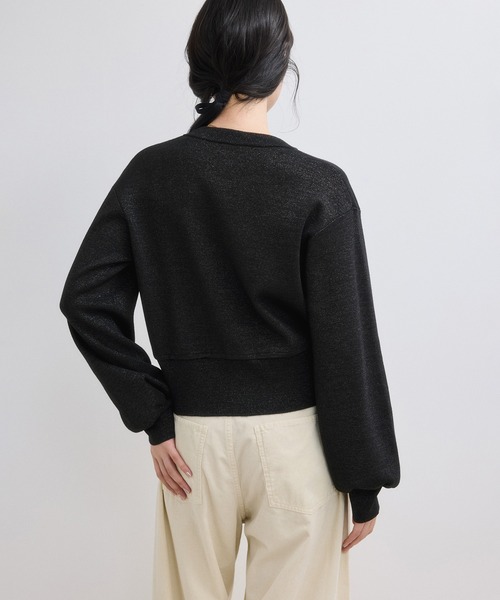 ADAM ET ROPE'(アダムエロペ)の「【WEB限定】ラメニットコンパクトカーディガン(カーディガン/ボレロ・レディース・グレー/ダークブラウン/レッド/ブラック・FREE)」の22枚目の写真