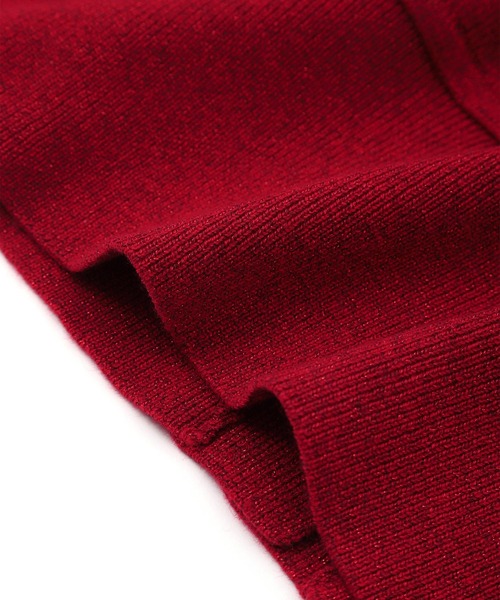 ADAM ET ROPE'(アダムエロペ)の「【WEB限定】ラメニットコンパクトカーディガン(カーディガン/ボレロ・レディース・グレー/ダークブラウン/レッド/ブラック・FREE)」の6枚目の写真