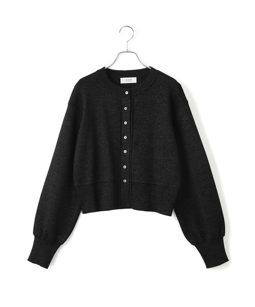 ADAM ET ROPE'(アダムエロペ)の「【WEB限定】ラメニットコンパクトカーディガン(カーディガン/ボレロ・レディース・グレー/ダークブラウン/レッド/ブラック・FREE)」の8枚目の写真