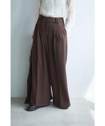 marjour | BELTED BROWN PANTS(スラックス)