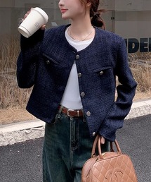 タグ付き新品未使用❣️MARGAUX ネイビー テーラードジャケット セール】テーラードジャケット（ブルー・ネイビー/青色系