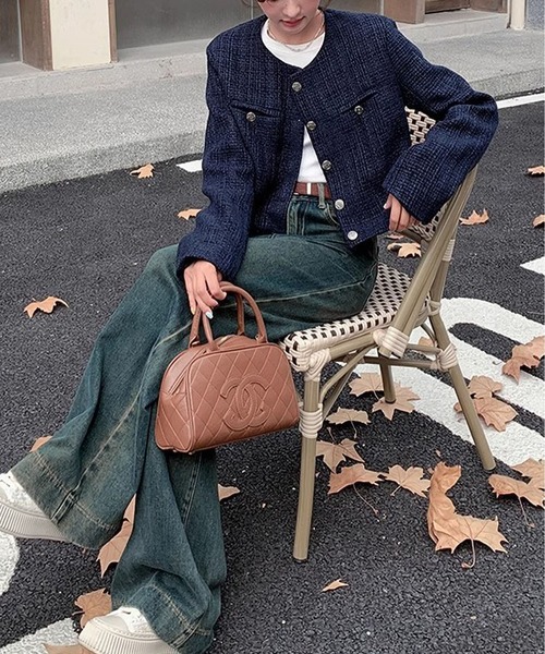 MAISON DE THERESE(メゾン ド テレーズ)の「ショートジャケット(テーラードジャケット・レディース・ネイビー/レッド・L/M/S)」の17枚目の写真