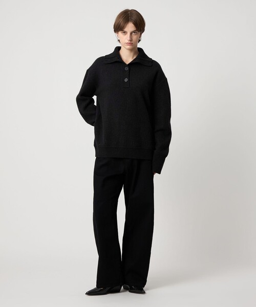 ASTRAET（アストラット）の「＜ASTRAET＞7G ハイネック ニット（ニット/セーター・レディース・ブラウン系/ブラック・FREE）」の4枚目の写真