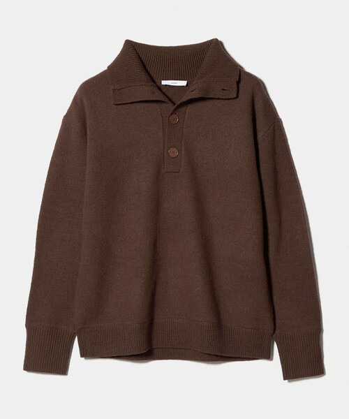 ASTRAET（アストラット）の「＜ASTRAET＞7G ハイネック ニット（ニット/セーター・レディース・ブラウン系/ブラック・FREE）」の13枚目の写真