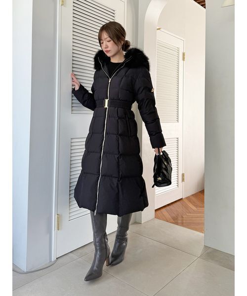 00サイズあり】スタイルアップフレンチダウンロングコート（ダウン