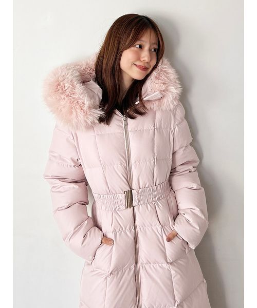 SNIDEL（スナイデル）の「【00サイズあり】スタイルアップフレンチダウンロングコート（ダウンジャケット/コート・レディース・ブラック/オフホワイト/ピンク・0/1/00）」の22枚目の写真