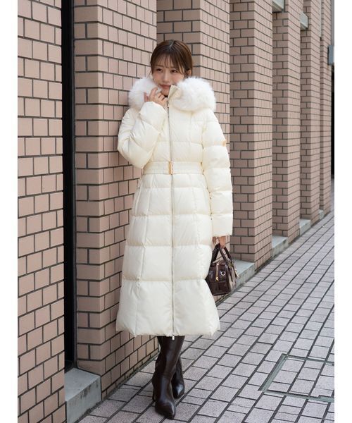 SNIDEL（スナイデル）の「【00サイズあり】スタイルアップフレンチダウンロングコート（ダウンジャケット/コート・レディース・ブラック/オフホワイト/ピンク・0/1/00）」の16枚目の写真