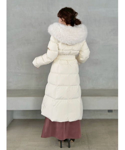 SNIDEL（スナイデル）の「【00サイズあり】スタイルアップフレンチダウンロングコート（ダウンジャケット/コート・レディース・ブラック/オフホワイト/ピンク・0/1/00）」の11枚目の写真
