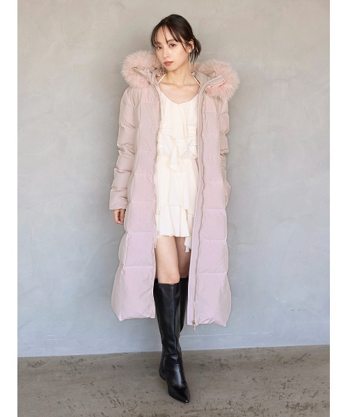 セール】【00サイズあり】スタイルアップフレンチダウンロングコート