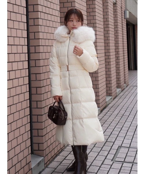 00サイズあり】スタイルアップフレンチダウンロングコート（ダウン