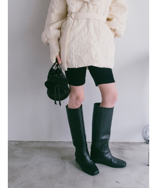 sahara(サハラ)の「Flower Motif Drawstring Bag/フラワーモチーフドローストリングバッグ(ショルダーバッグ・レディース・ブラック/ベージュ・FREE)」の18枚目の写真