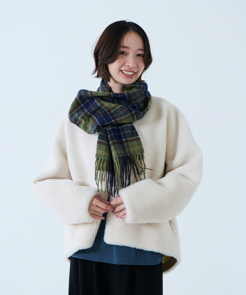 Barbour（バブアー）の「【BARBOUR/バブアー】タータンスカーフ / マフラー / ウール / チェック / ユニセックス / ギフト（マフラー・レディース・レッド系その他/ベージュ系その他/ホワイト系その他/グリーン系その他/イエロー系その他/ブラウン系その他/グリーン系その他2/グレー系その他・フリー）」の9枚目の写真