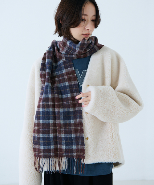Barbour（バブアー）の「【BARBOUR/バブアー】タータンスカーフ / マフラー / ウール / チェック / ユニセックス / ギフト（マフラー・レディース・レッド系その他/ベージュ系その他/ホワイト系その他/グリーン系その他/イエロー系その他/ブラウン系その他/グリーン系その他2/グレー系その他・フリー）」の13枚目の写真