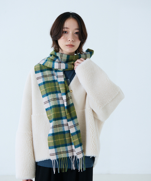Barbour（バブアー）の「【BARBOUR/バブアー】タータンスカーフ / マフラー / ウール / チェック / ユニセックス / ギフト（マフラー・レディース・レッド系その他/ベージュ系その他/ホワイト系その他/グリーン系その他/イエロー系その他/ブラウン系その他/グリーン系その他2/グレー系その他・フリー）」の15枚目の写真