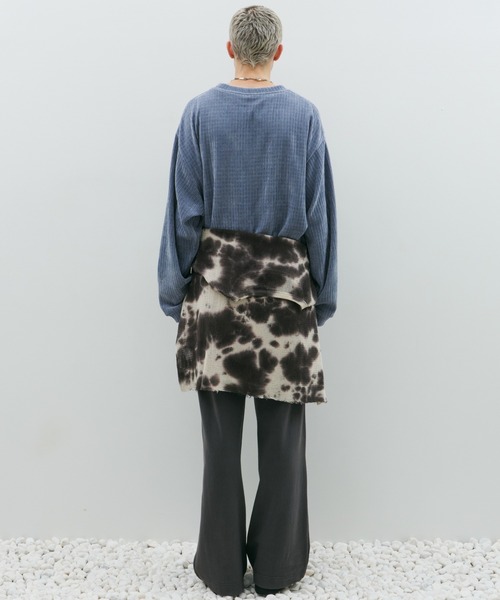 AFF AIVER（エイエフエフアイバー）の「AFF AIVER　モールニットビッグプルオーバー（ニット/セーター・メンズ・オフホワイト/ブラック/ライトブルー・SMALL/MEDIUM/LARGE）」の18枚目の写真