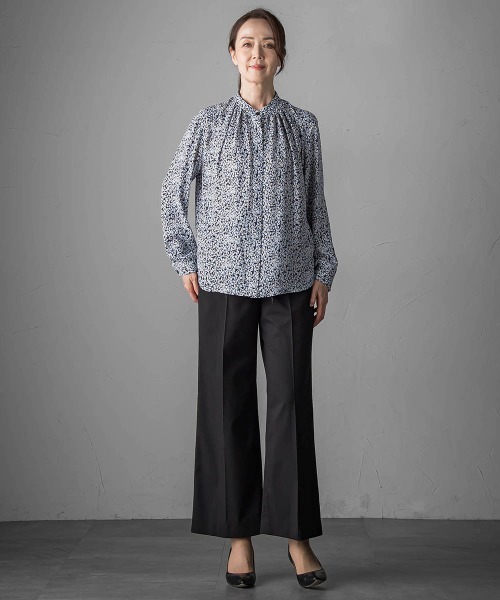 la.f…（ラエフ）の「【WEB限定】"ウエストゴムで快適"ワイドパンツ≪洗濯機で洗える≫（その他パンツ・レディース・キャメル/ブラック系その他/ブラック・11号/9号/7号）」の9枚目の写真