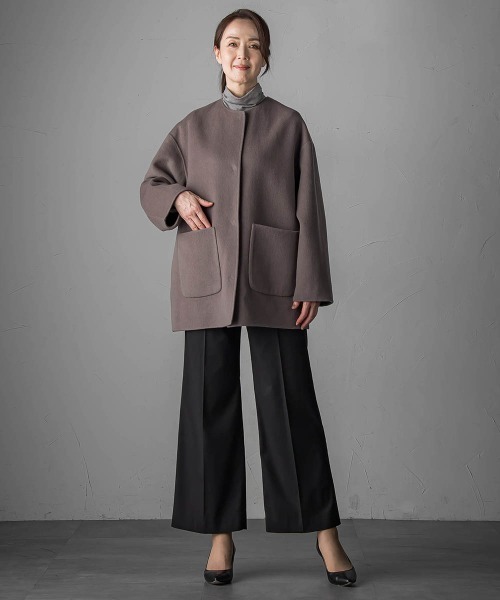 la.f…（ラエフ）の「【WEB限定】"ウエストゴムで快適"ワイドパンツ≪洗濯機で洗える≫（その他パンツ・レディース・キャメル/ブラック系その他/ブラック・11号/9号/7号）」の11枚目の写真