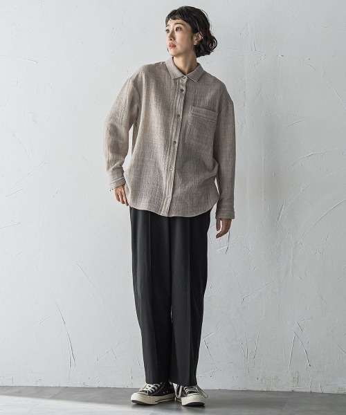 la.f…（ラエフ）の「【WEB限定】"ウエストゴムで快適"ワイドパンツ≪洗濯機で洗える≫（その他パンツ・レディース・キャメル/ブラック系その他/ブラック・11号/9号/7号）」の15枚目の写真