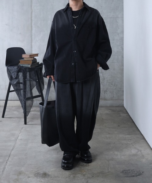 Confirm(コンファーム)の「AW フェード加工 タック スウェットパンツ メンズ レディース ユニセックス 【Confirm】(スウェットパンツ・メンズ・ブラック・M/L)」の11枚目の写真