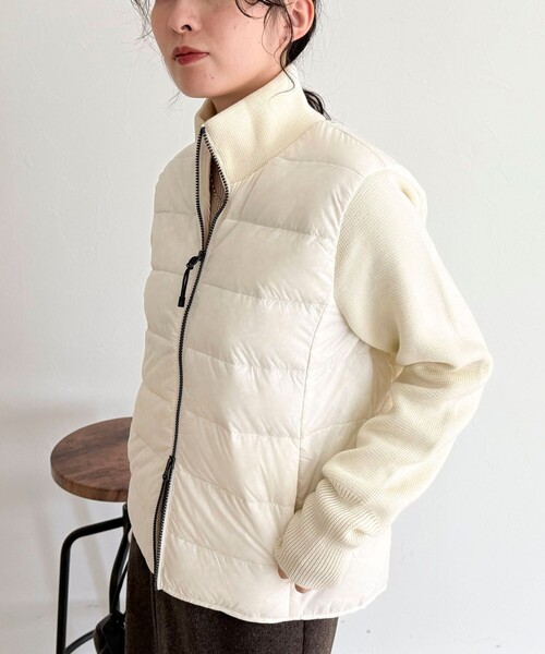 セール】【TAION/タイオン】別注HI NECK DOWN JACKET+SLEEVE KNIT