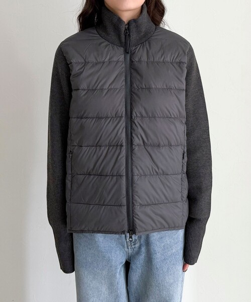 fredy emue（フレディエミュ）の「【TAION/タイオン】別注HI NECK DOWN JACKET+SLEEVE KNIT（ダウンジャケット/コート・レディース・チャコールグレー/オフホワイト/ブラウン系その他/ブラック・38）」の13枚目の写真